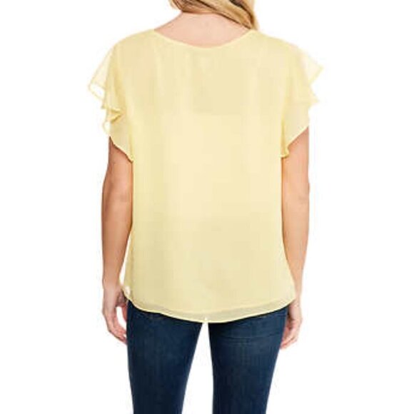 NEW Cristina B Flutter Sleeve Top - Picture 3 of 6